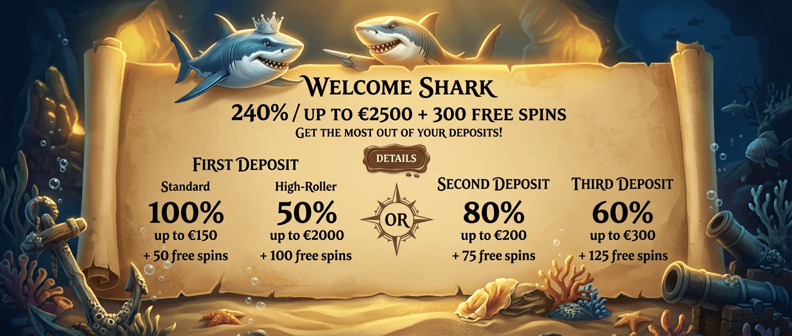 Winshark Canada online casino best bonuses promo image